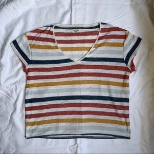 Madewell cropped striped tee
